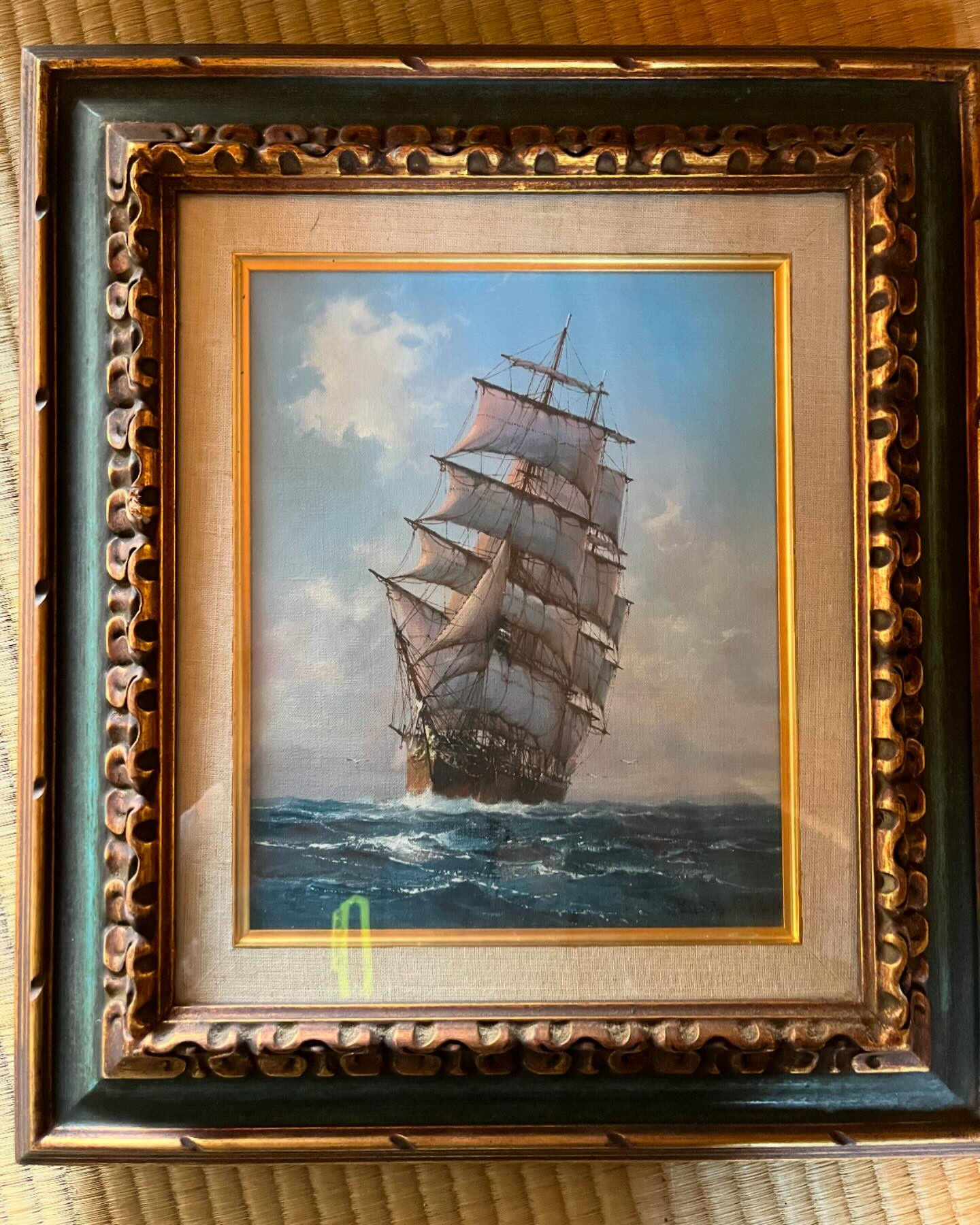 本日は鈴木政輝　帆船の絵画をお買取させて頂きました